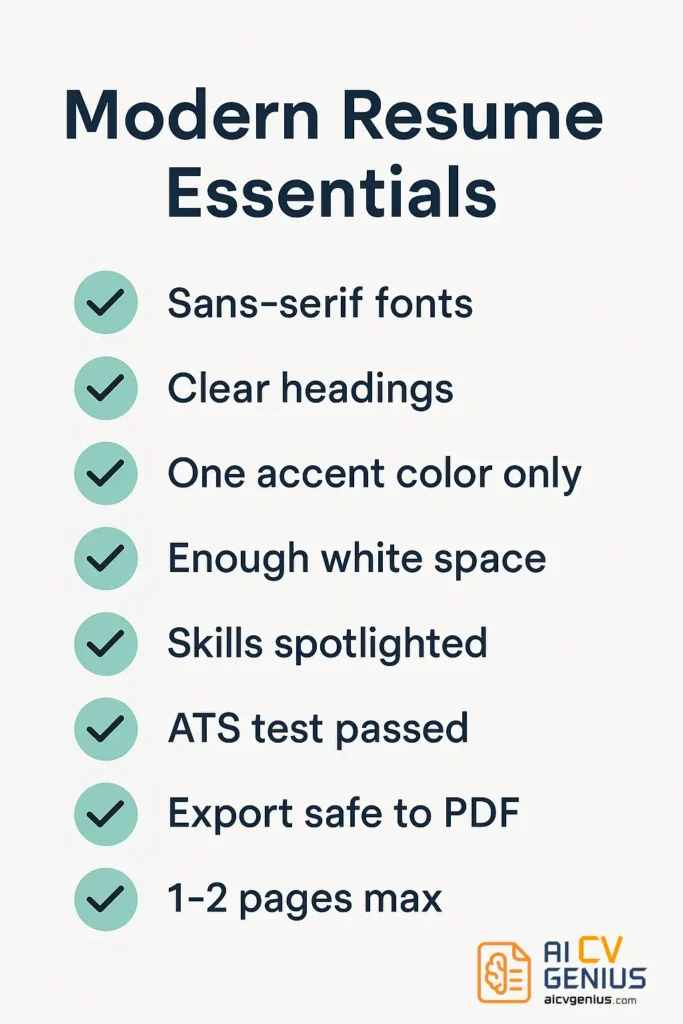 Modern Resume Templates That Get You Hired 8 Modern Resume Essentials