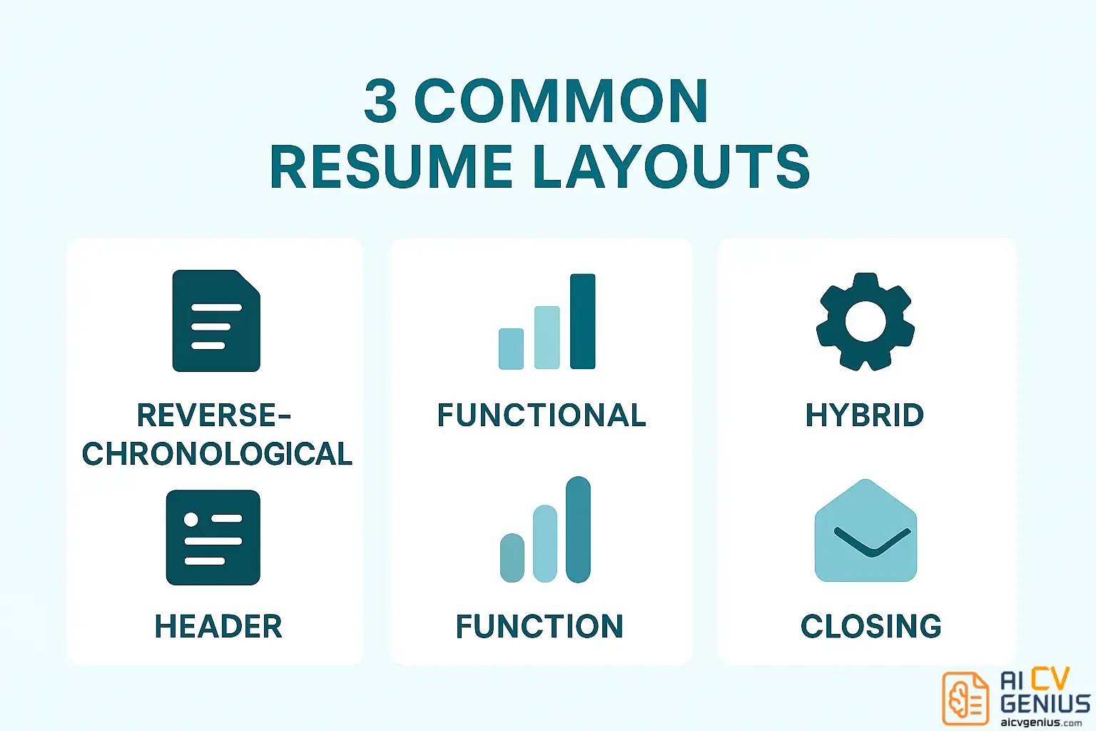 3 Common Resume Layouts
