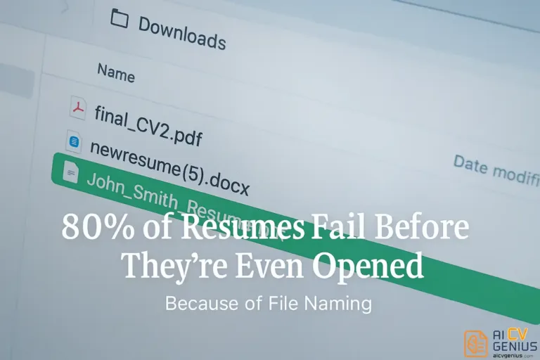 80% of Resumes Fail Before They’re Even Opened  –  Because of File Naming