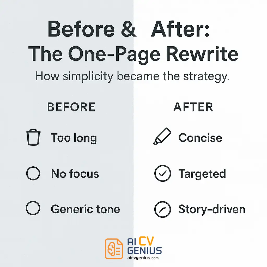 Before &Amp; After The One-Page Rewrite