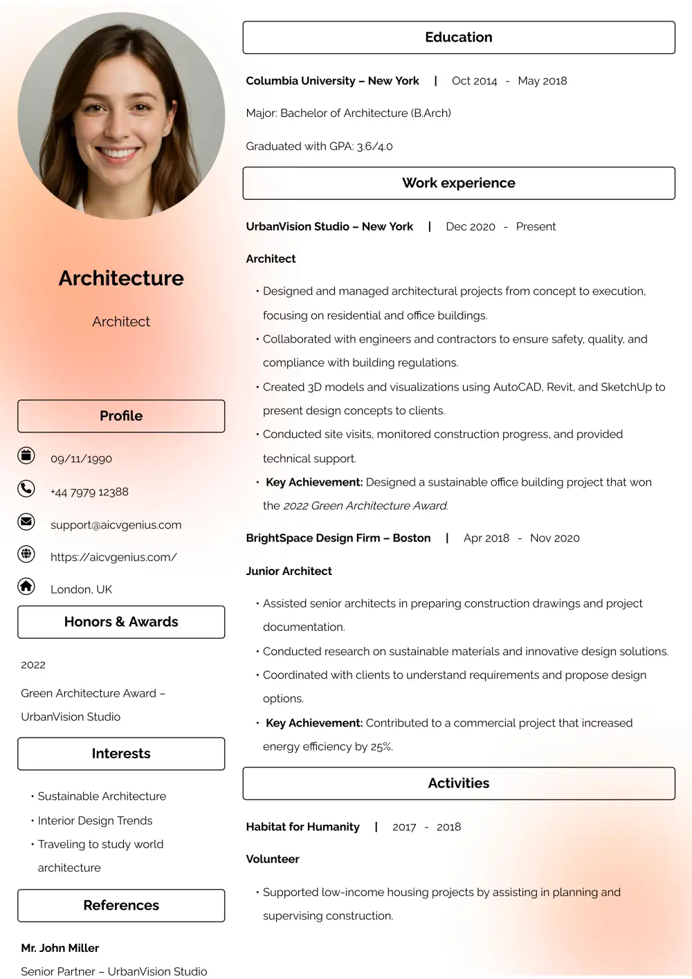 Creative Template - Architect