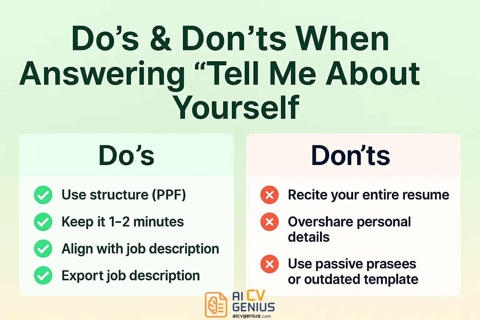 Do’s &Amp; Don’ts When Answering “Tell Me About Yourself”