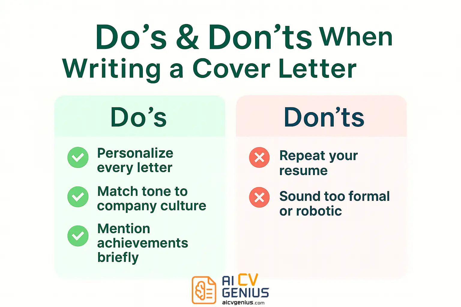 Do’s &Amp; Don’ts When Writing A Cover Letter