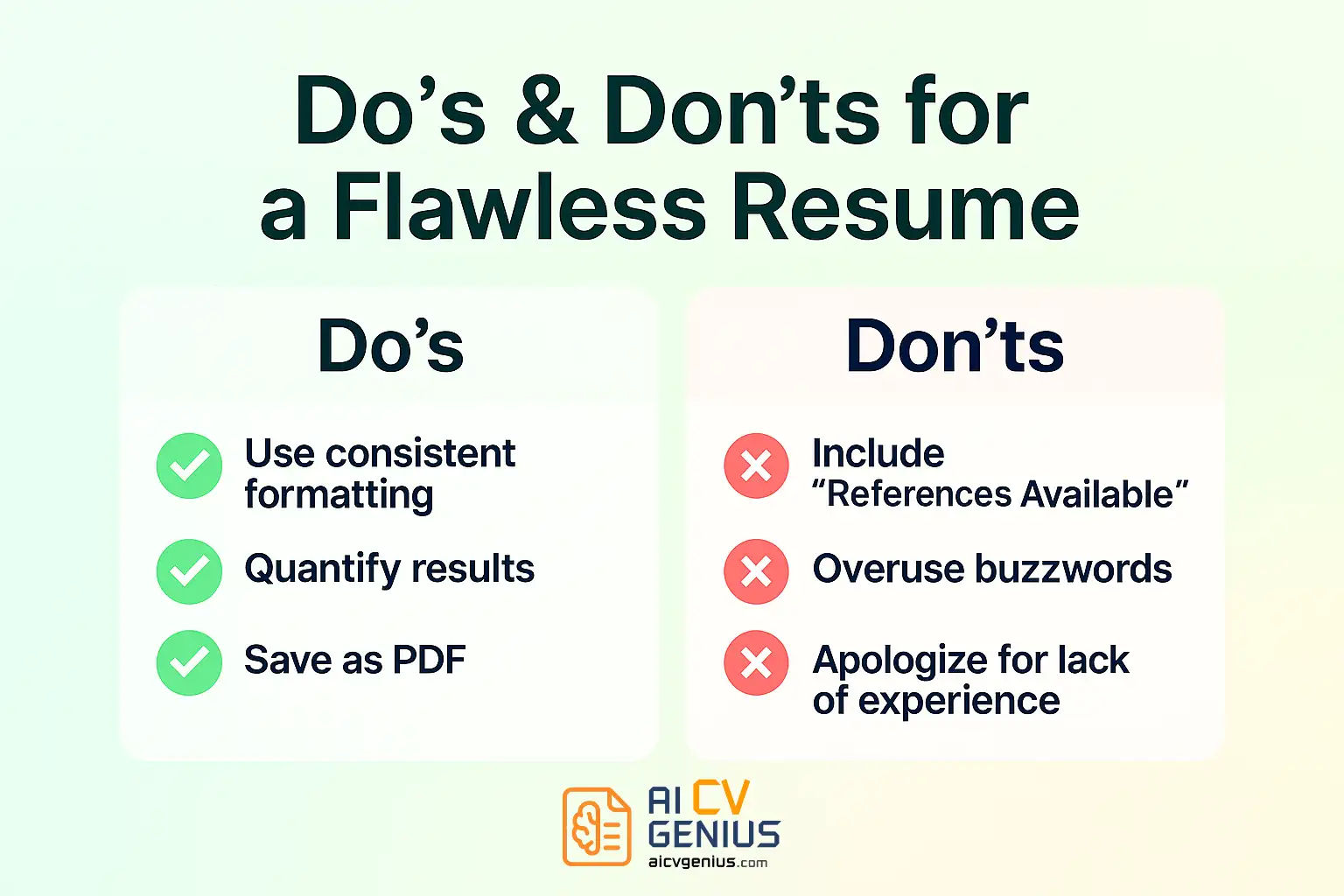 Do’s &Amp; Don’ts For A Flawless Resume