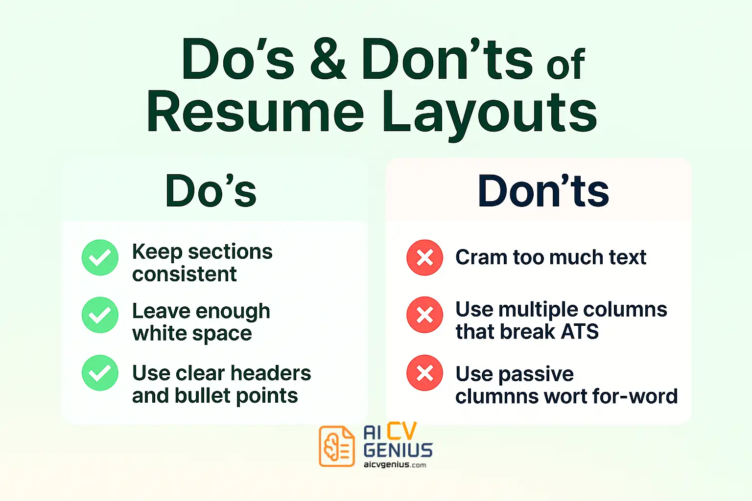 Do’s &Amp; Don’ts Of Resume Layouts