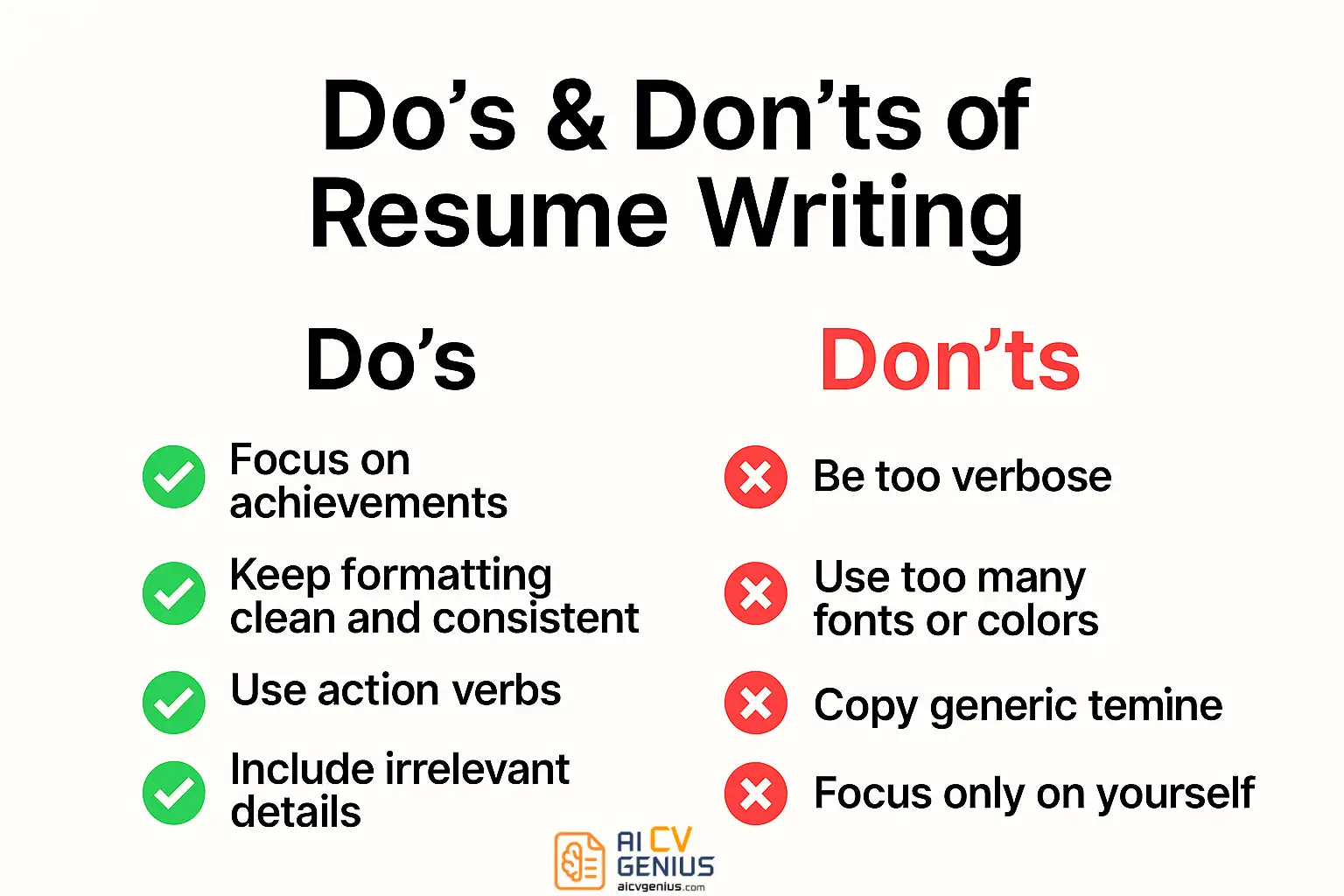 Do’s &Amp; Don’ts Of Resume Writing