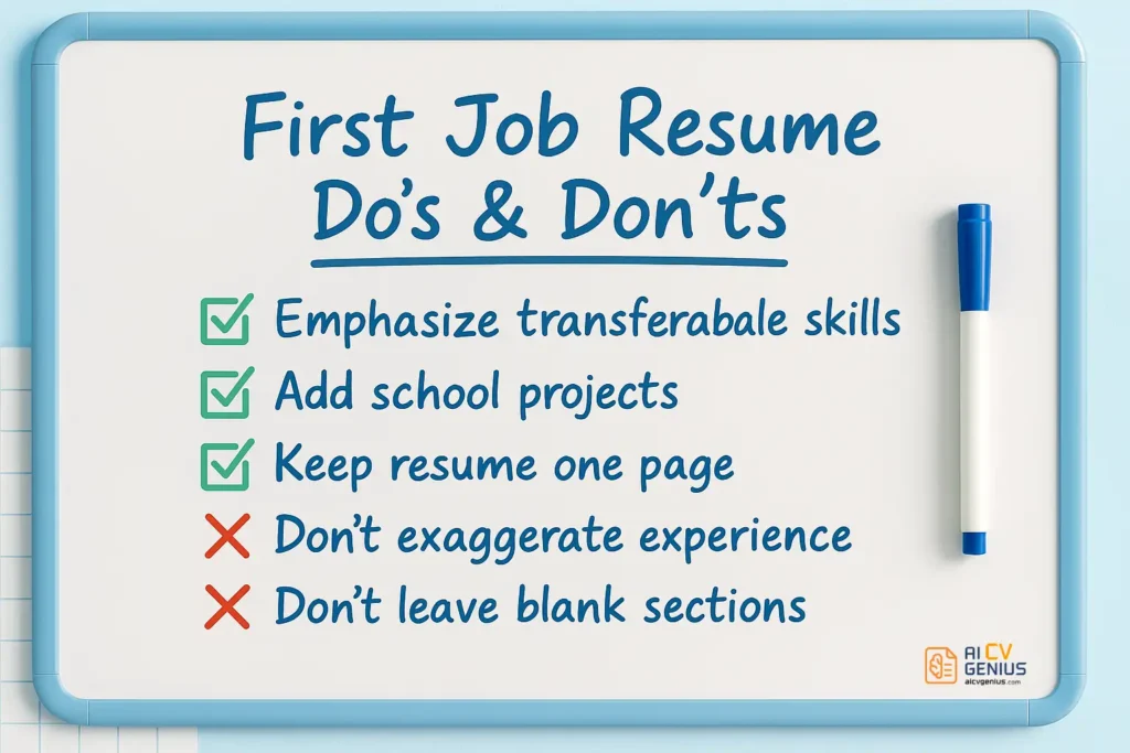 First Job Resume Do’s &Amp; Don’ts