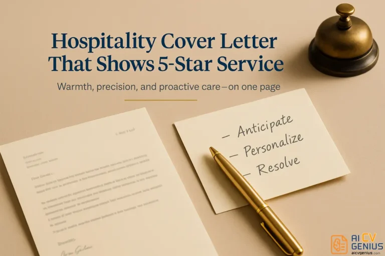 Hospitality Cover Letter That Shows 5-Star Service