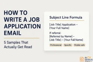 How To Write A Job Application Email