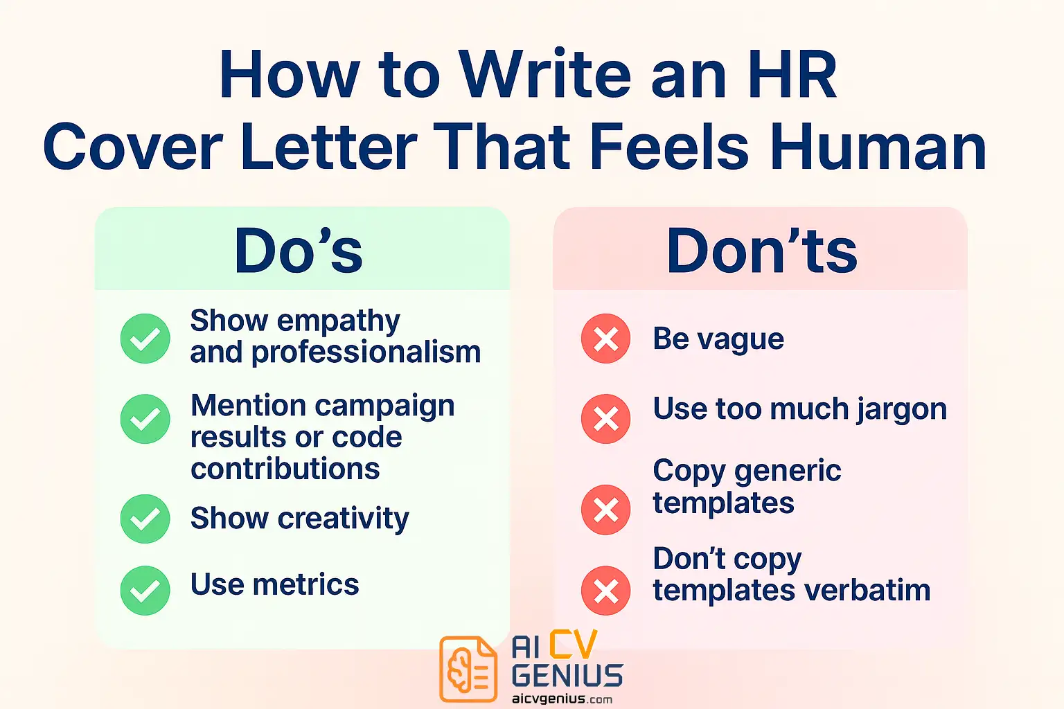 How To Write An Hr Cover Letter That Feels Human