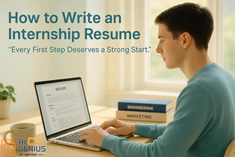 How to Write an Internship Resume – Step-by-Step Guide with Real Example