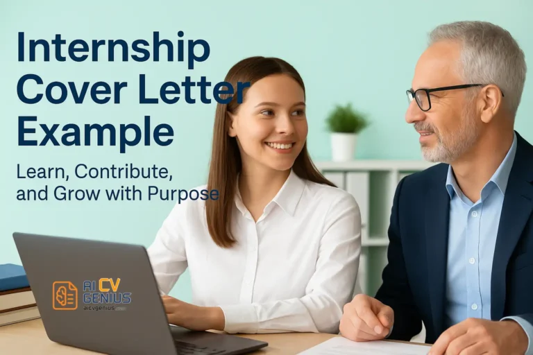 Internship Cover Letter Sample: Learn, Contribute, and Grow with Purpose