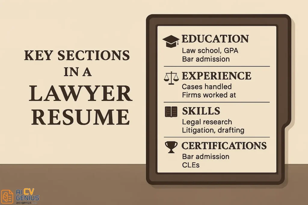 Key Sections In A Lawyer Resume