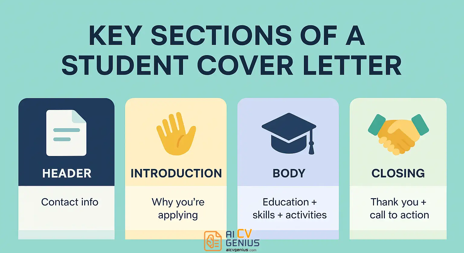 Key Sections Of A Student Cover Letter