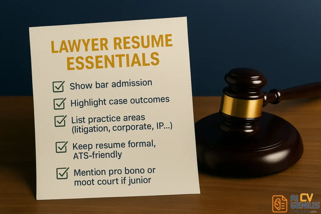 Lawyer Resume Essentials