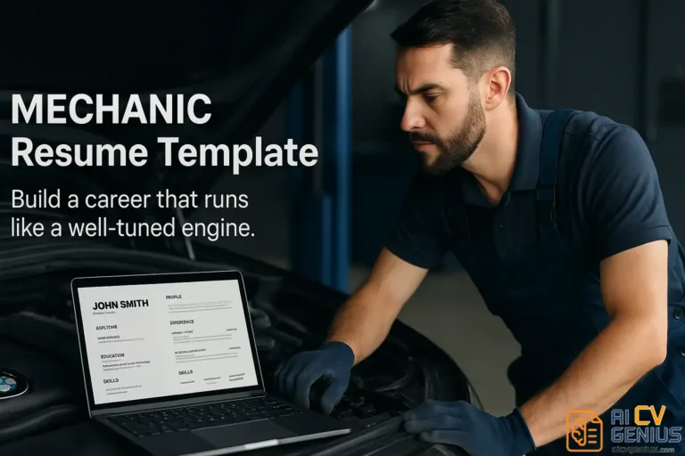 Mechanic Resume Template: Build a Career That Runs Like a Well-Tuned Engine