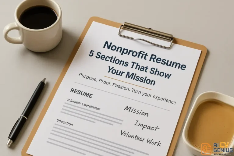 Nonprofit Resume: 5 Sections That Show Your Mission (Examples)