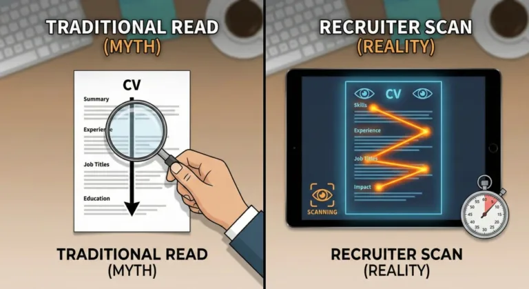 Recruiters Don’t Read Your CV Top-Down – Here’s How They Really Scan It
