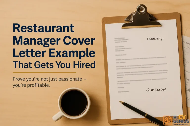 Restaurant Manager Cover Letter (A Full Example That Gets Hired)