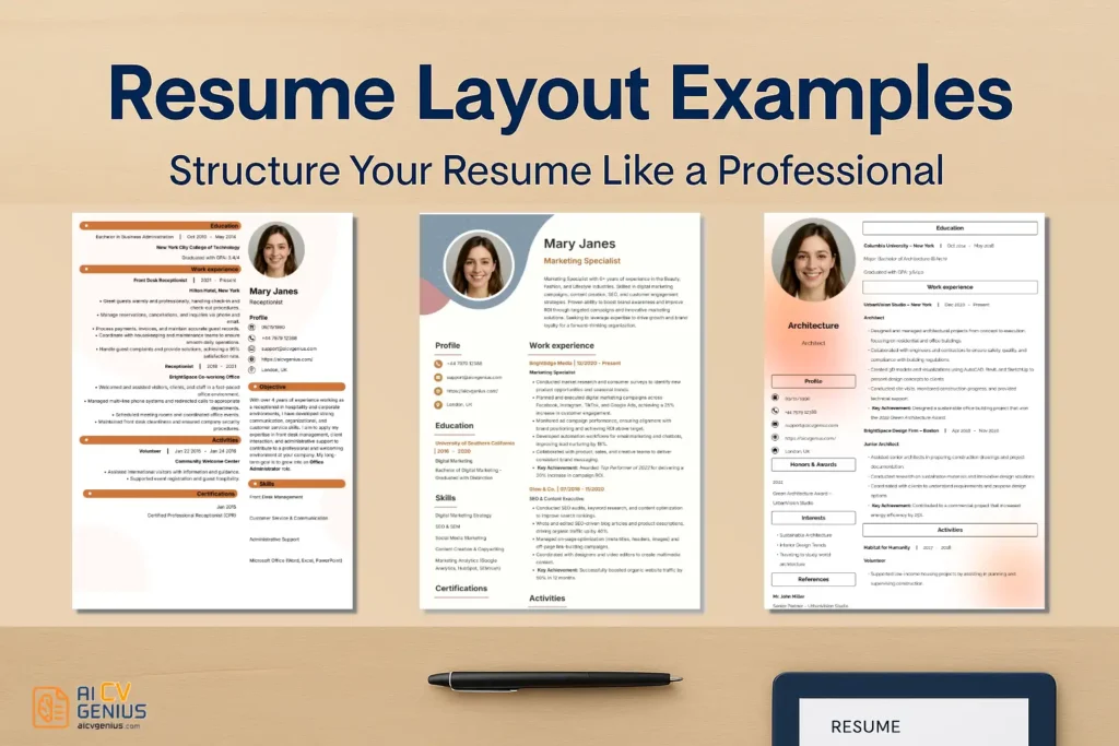 Resume Layout Examples: How To Structure Your Resume Professionally