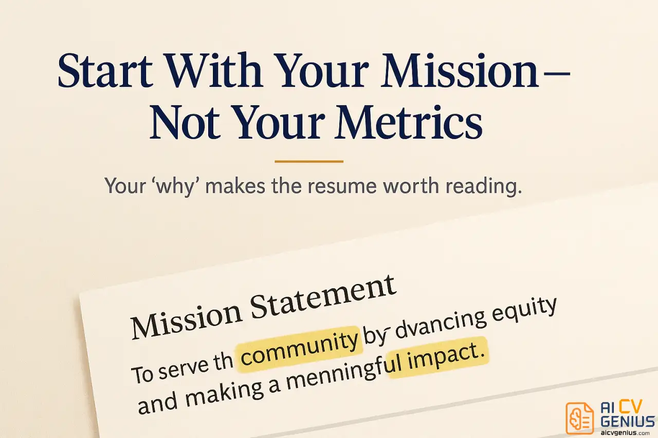 Start With Your Mission - Not Your Metrics
