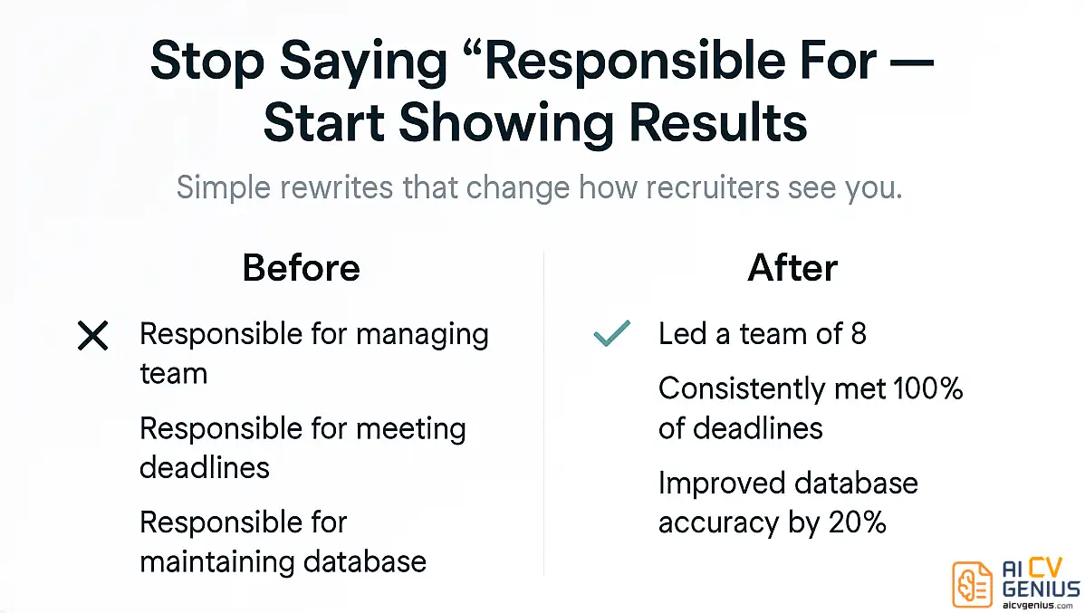 Stop Saying “Responsible For”  -  Start Showing Results
