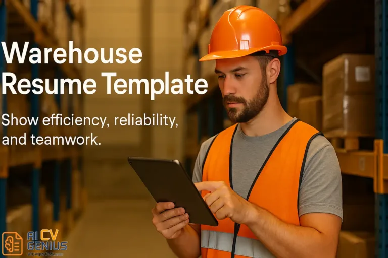 Warehouse Resume Template: Show Efficiency, Reliability, and Teamwork