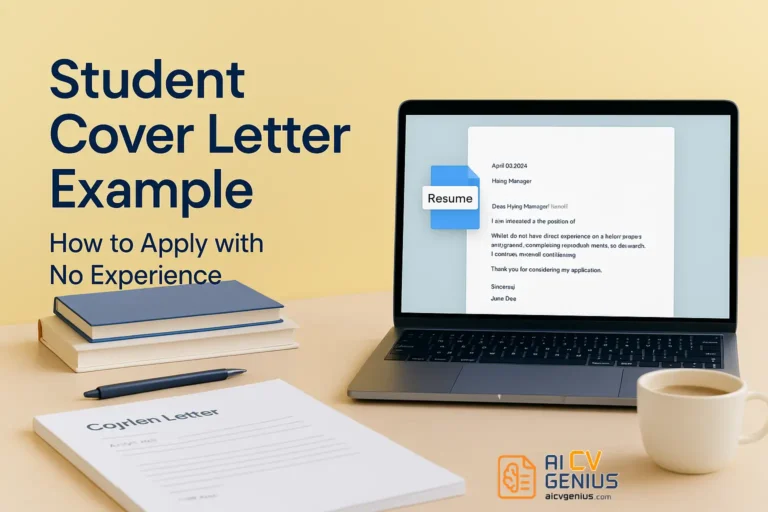 Student Cover Letter Example – How to Write Without Experience