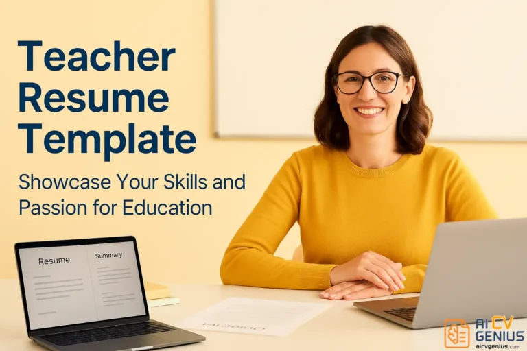 Teacher Resume Template: How to Showcase Your Teaching Skills