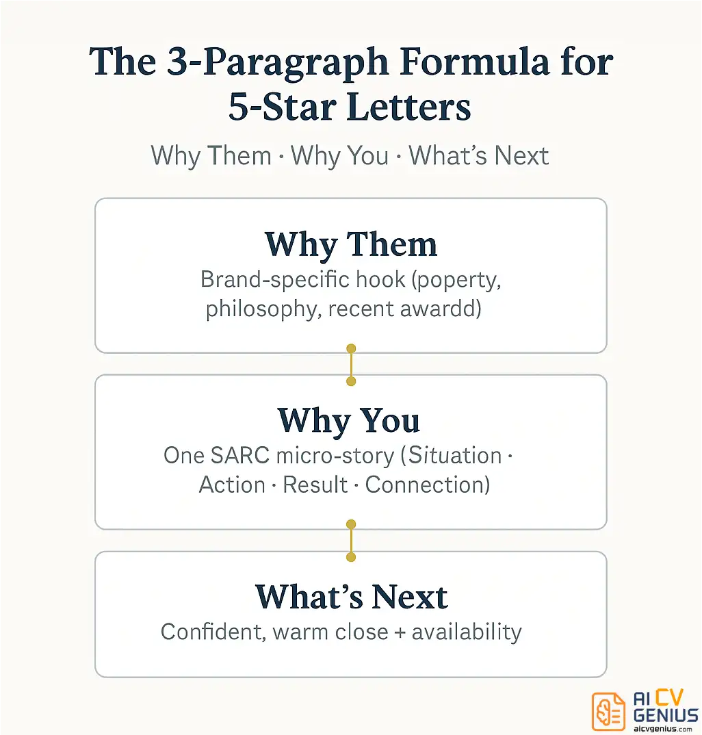 Hospitality Cover Letter That Shows 5-Star Service 3 The 3 Paragraph Formula For 5 Star Letters