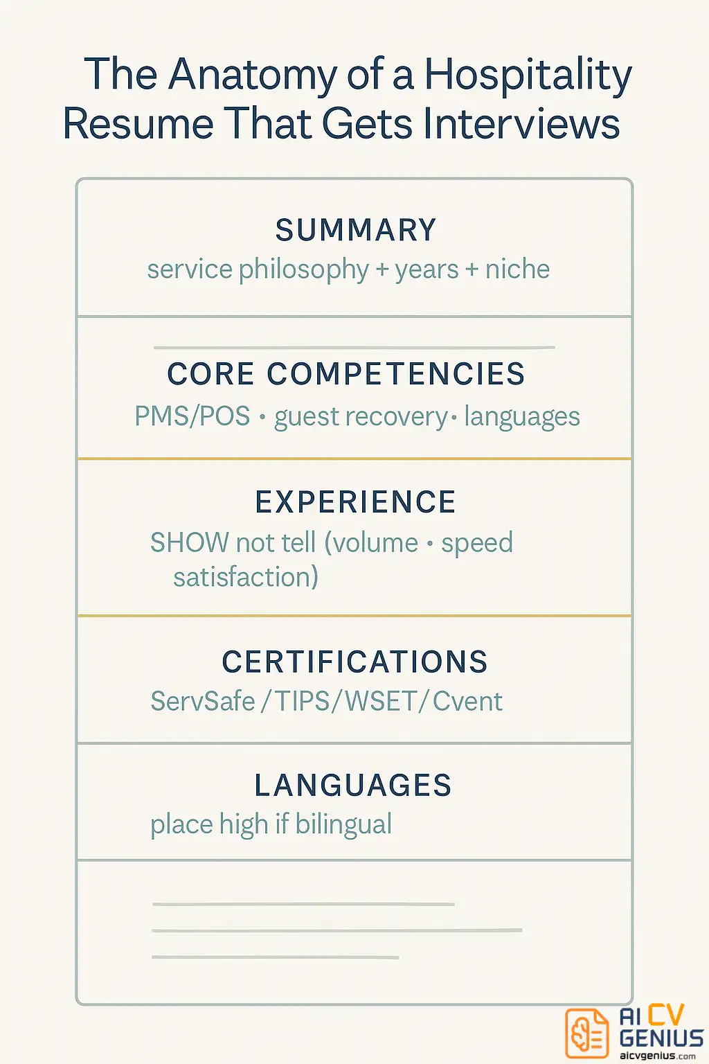 The Anatomy Of A Hospitality Resume That Gets Interviews