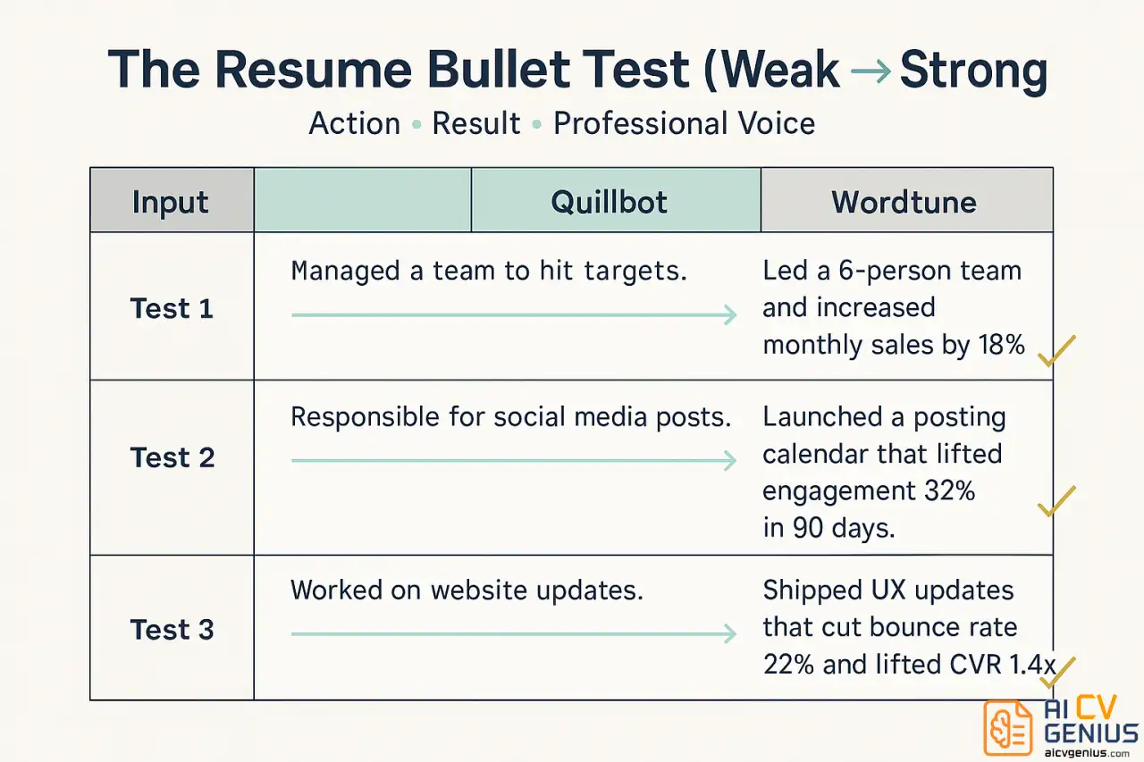 The Resume Bullet Test (Weak → Strong)