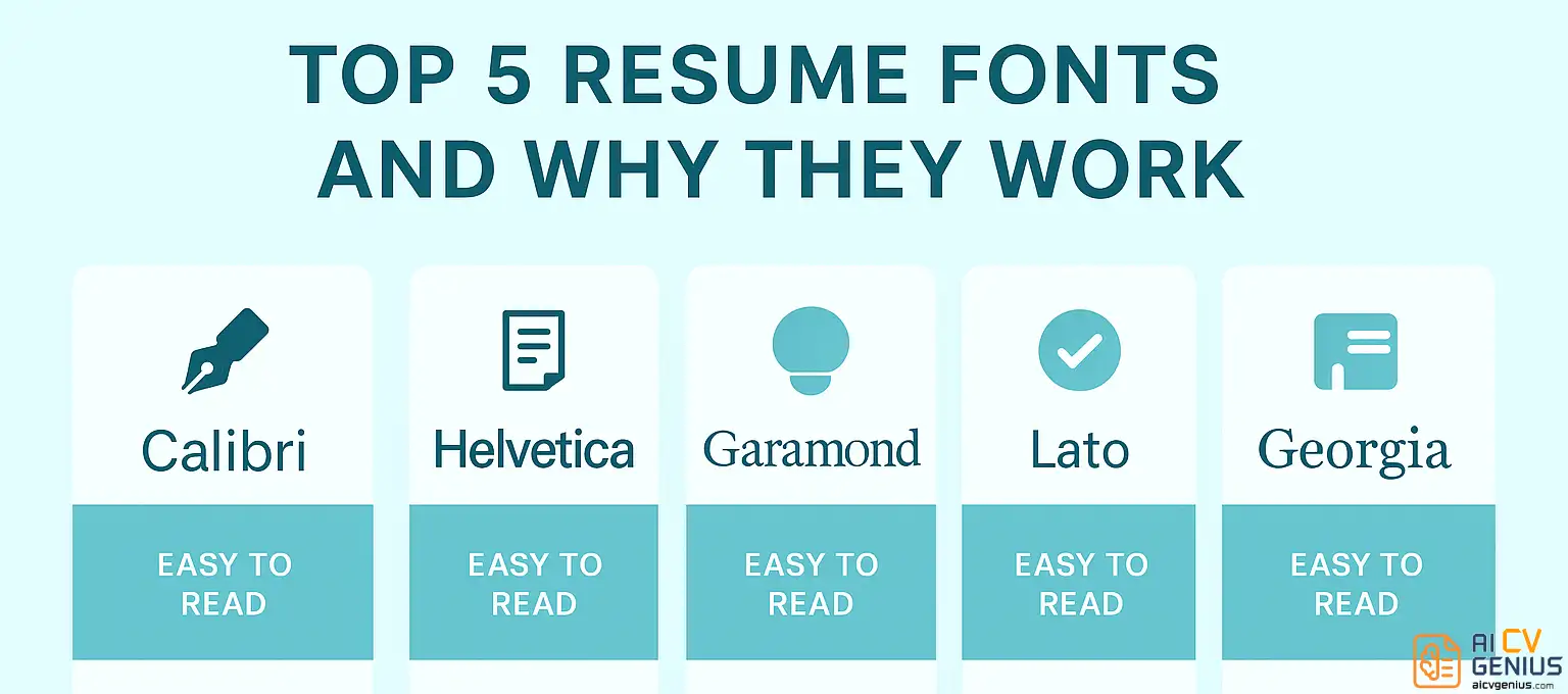 Top 5 Resume Fonts And Why They Work