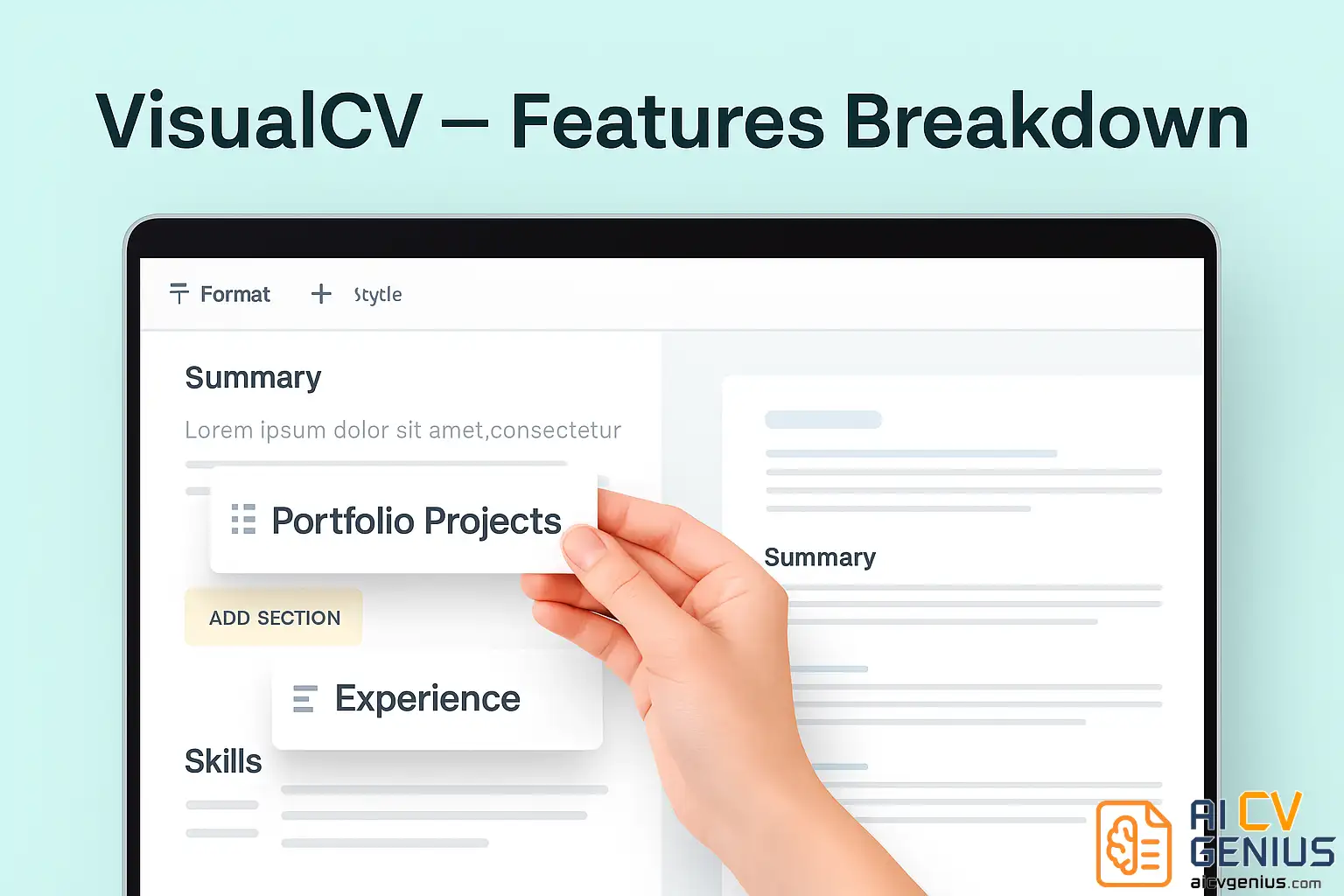 Visualcv – Features Breakdown