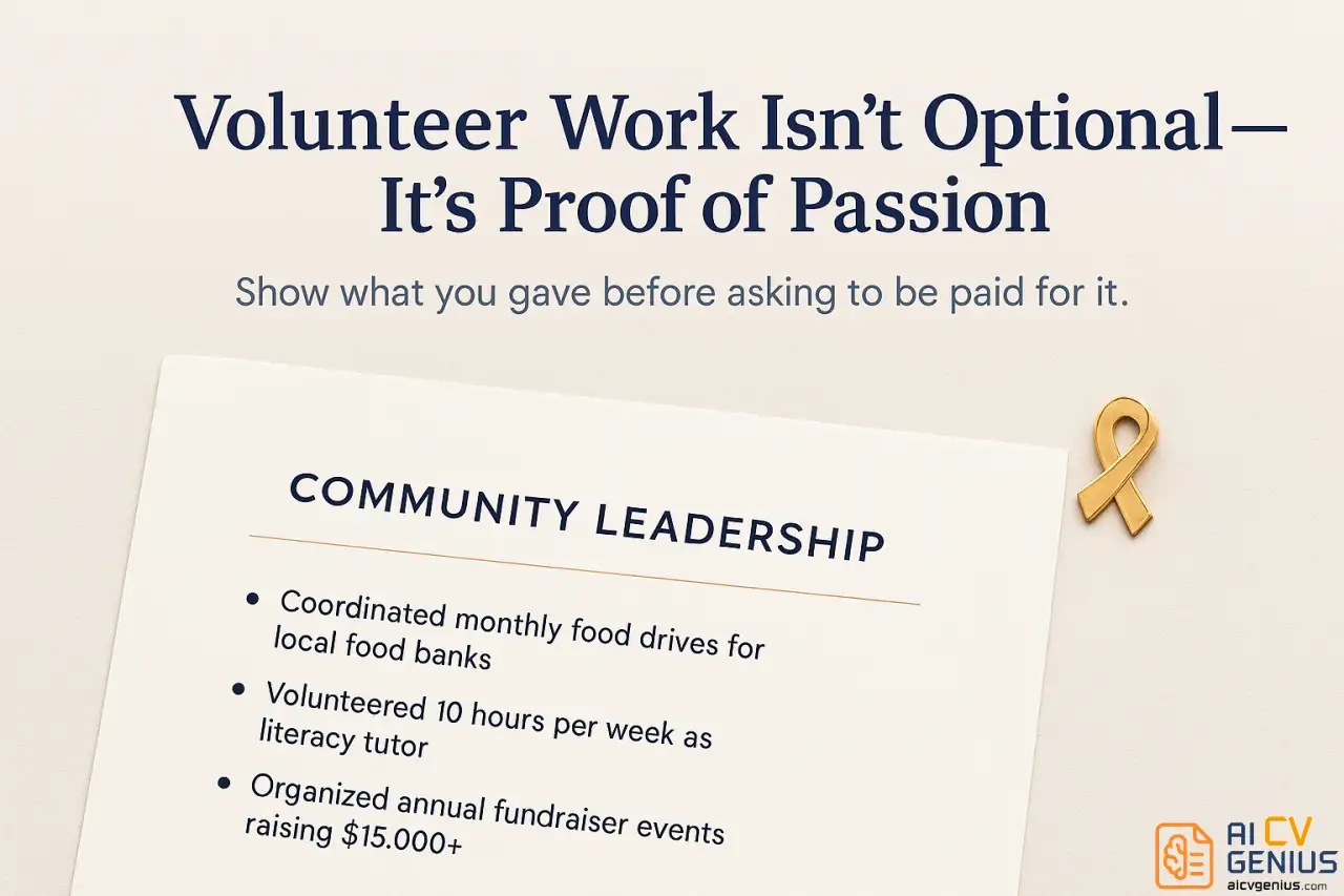Volunteer Work Isn’t Optional - It’s Proof Of Passion