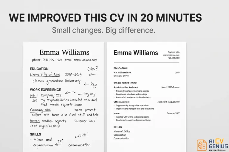 We Improved This CV in 20 Minutes  –  Here’s the Result