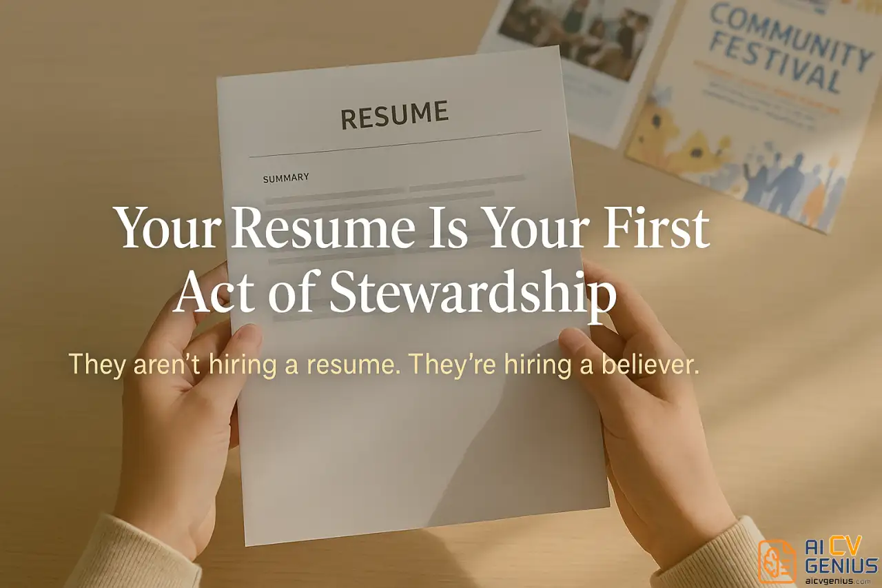 Your Resume Is Your First Act Of Stewardship