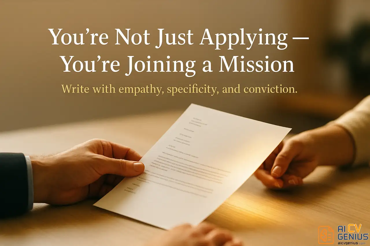 You’re Not Just Applying - You’re Joining A Mission