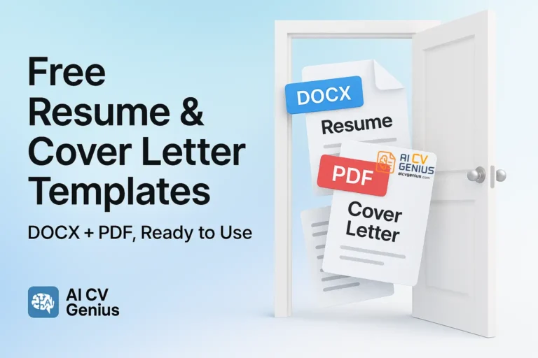 Download Free Resume and Cover Letter Templates (DOCX & PDF) from AI CV Genius