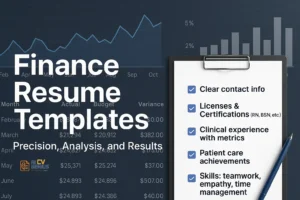 Finance Resume Template To Highlight Your Analytical Skills