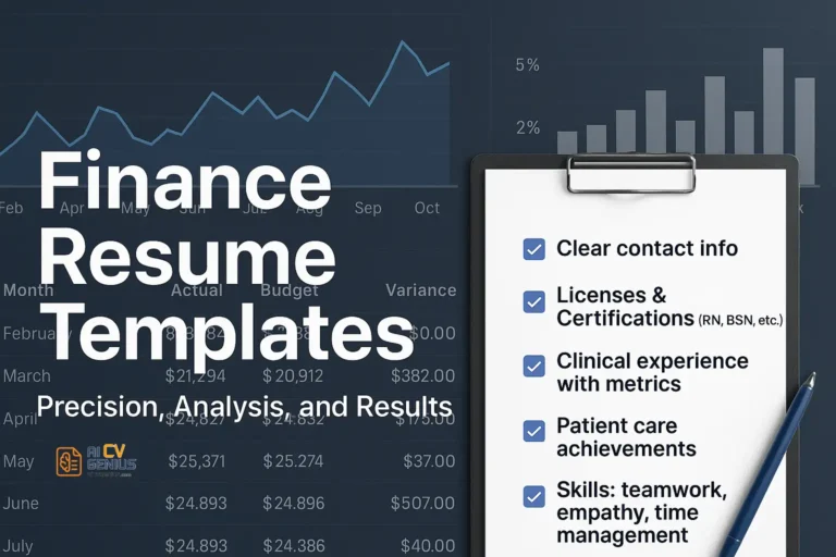 Finance Resume Template to Highlight Your Analytical Skills