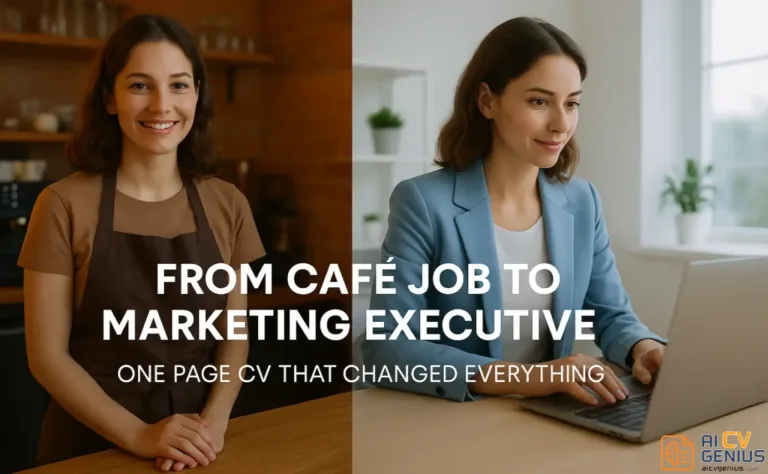 From Café Job to Marketing Executive  –  One Page CV That Changed Everything