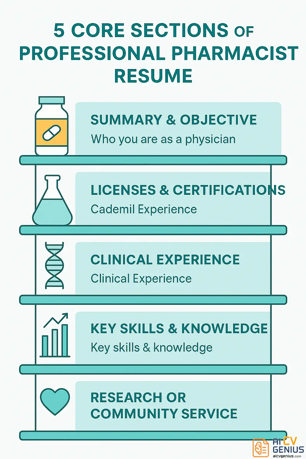 5 Core Sections Of A Professional Pharmacist Resume