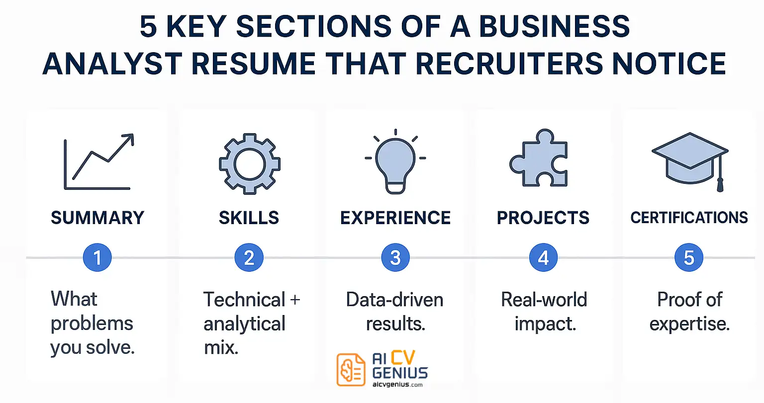 5 Key Sections Of A Business Analyst Resume That Recruiters Notice