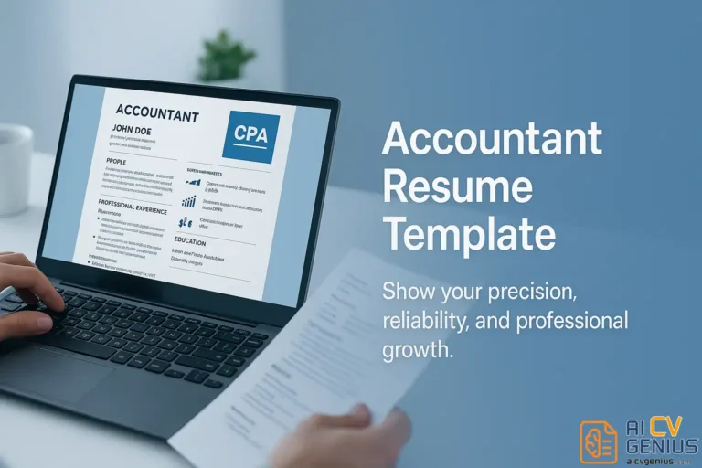 Accountant Resume Template: Build a Resume That Reflects Accuracy and Trust