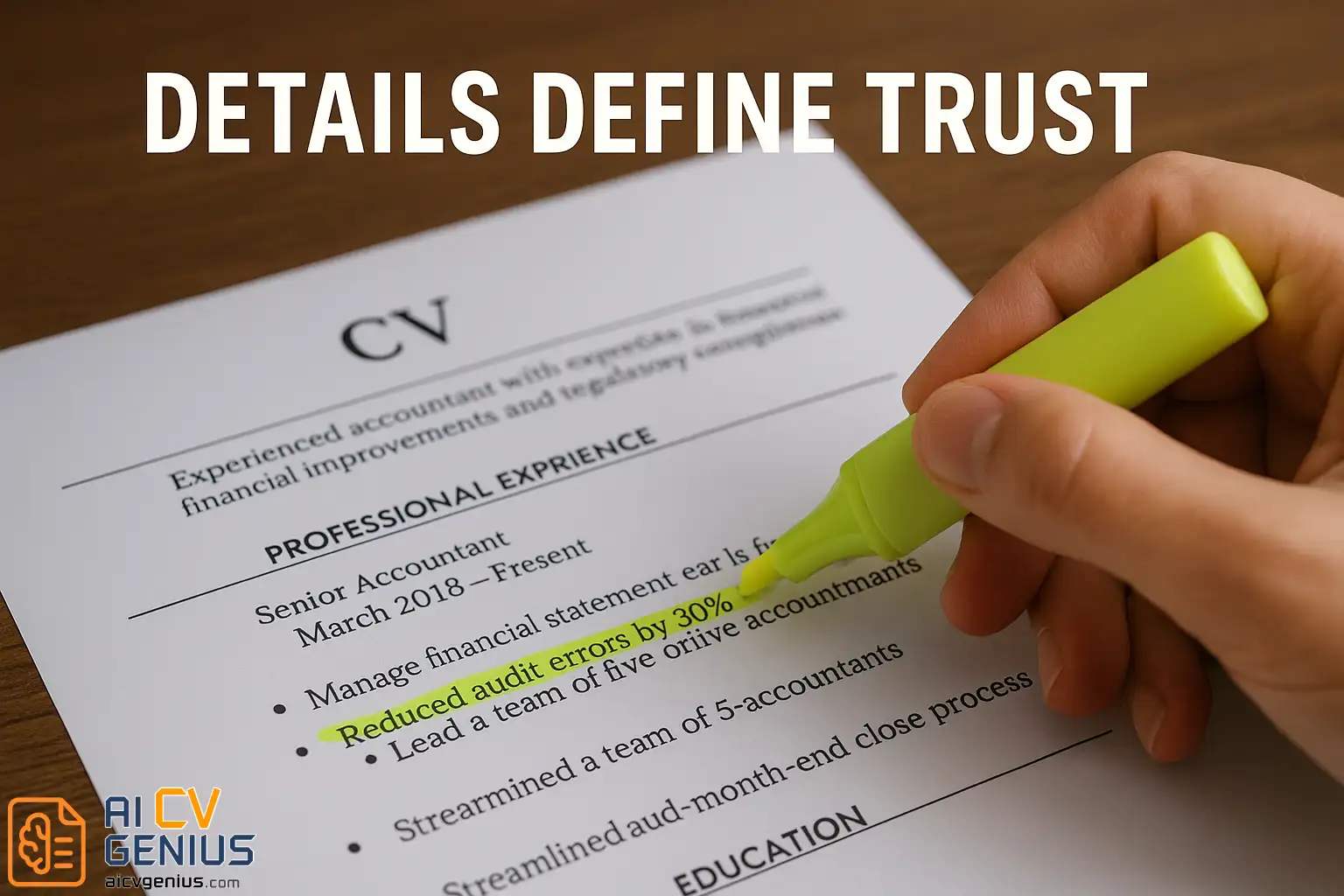 Details Define Trust.