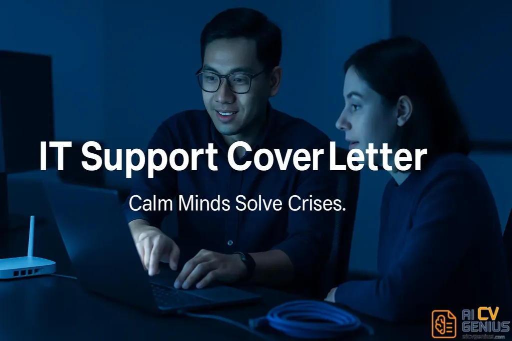 It Support Cover Letter – Calm Minds Solve Crises 1 It Support Cover Letter – Calm Minds Solve Crises
