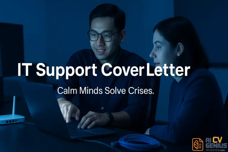 IT Support Cover Letter – Calm Minds Solve Crises