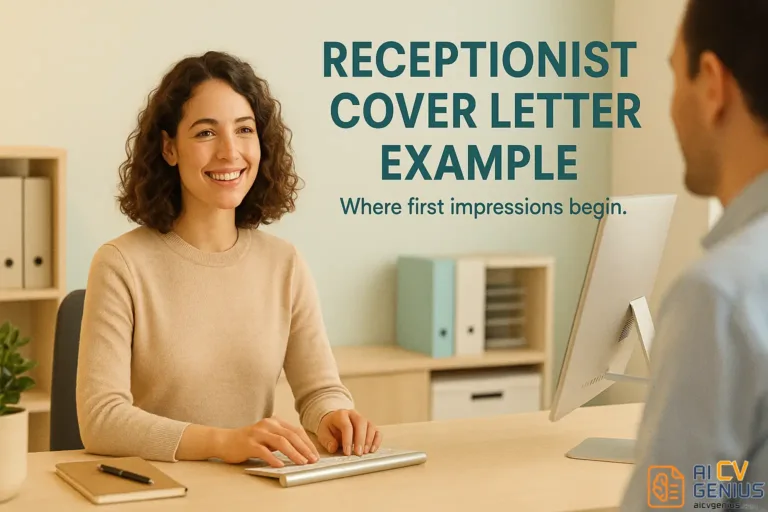 Receptionist Cover Letter Example: Where First Impressions Begin