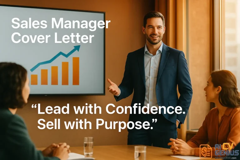 Sales Manager Cover Letter – Lead with Strategy and Heart